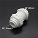JIUWU White Fittings Bulkhead Connector 3/8-Inch Tube Quick connect for RO water Pack of 5
