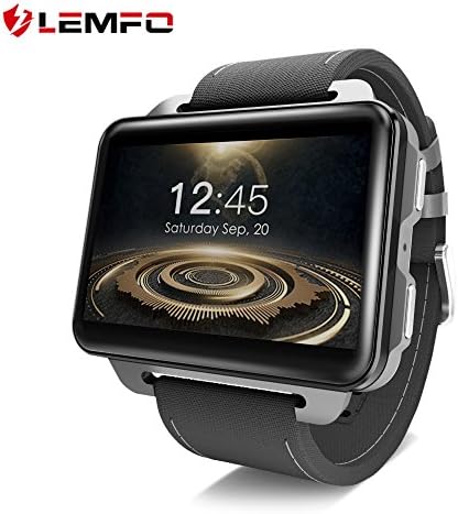 LEMFO LEM4 PRO Smart Watch Phone, 2.2 Inch Big Screen GPS/Heart Rate Monitor/Pedometer For Android iOS - Black