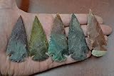5 Pcs Assort Agate Stone Spearhead Arrowhead Point 2 1/2