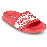 Nautica Women's Athletic Slide Sandals - Comfort Slip-On Shower Shoes, Quick-Dry Beach Sandals, Non-Slip Boat Slides for Pool & Casual Wear