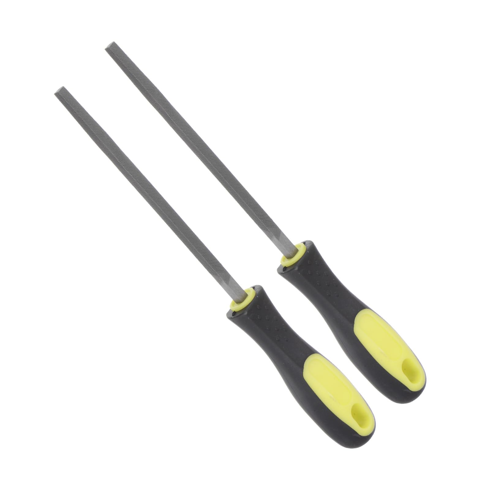 CoCud Metal Square File, 6" Blade Length, High Carbon Hardened Steel Cut Mill Hand Rasp with Non-Slip Handle - (Applications: for Wood, Metal, Plastic), 2Pieces