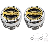 WARN 20990 Premium Manual Locking Hub with Zinc Aluminum Alloy Dial, Dual Seals and 19 Splines, Chrome, 1 Pair