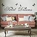 Myhome Sweet Dream Lettering Sticker and Dancing Butterflies Art Wall Decor Decal for Living Room, for Bedroom.