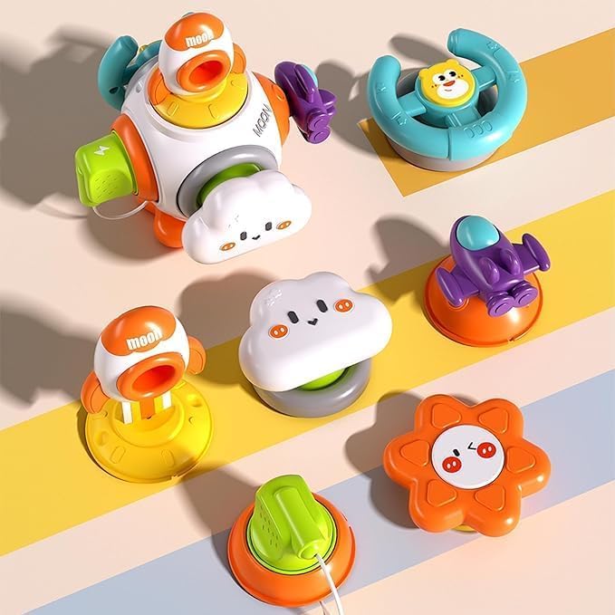 Brinquedo Sensorial Bebê Infantil Montessori Cubo De Atividades Educativo 6 Em 1.