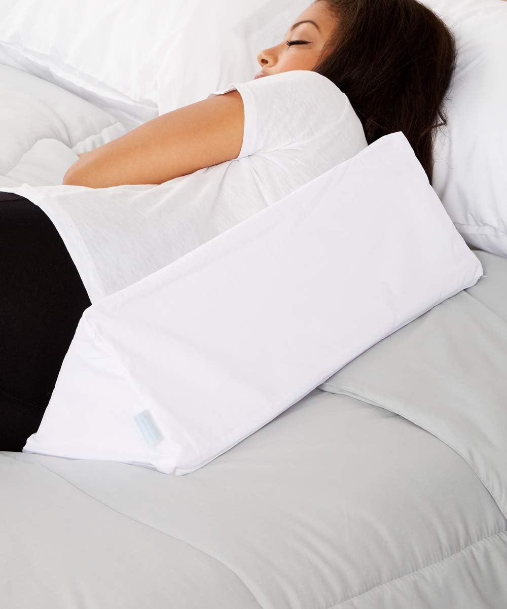 Hermell Foam Bed Wedge Pillow for Side Sleepers (White): Health & Personal Care