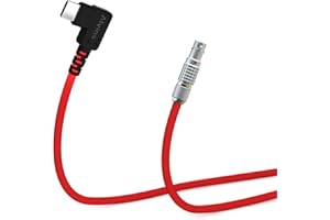 Alvin's Cables Right Angle USB-C Type-C to 2 Pin 12V Fast Charging Power Cable for Tilta| Teradek| SmallHD| Z-CAM| Blackmagic
