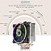 CPU Cooler, 120mm Addressable RGB PWM Fan with 4 Copper Heatpipes, GAMEMAX GAMMA-500-RAINBOW