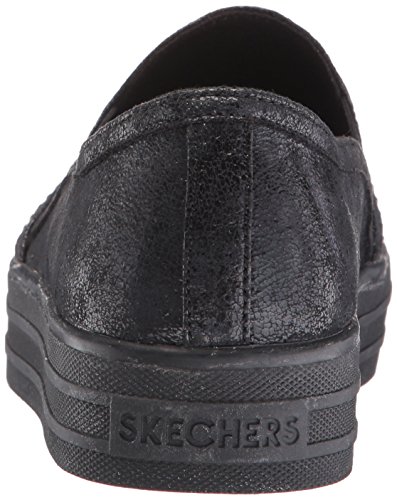 skechers double up shiny dancer black