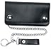 Carroll Leather 638 Black 5-Pocket Biker Wallet with Chain
