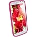 iGadgitz Pink & White Flowers Silicone Skin Case Cover for Samsung Galaxy S4 IV I9500 Android Smartphone Cell Phone + Screen Protector