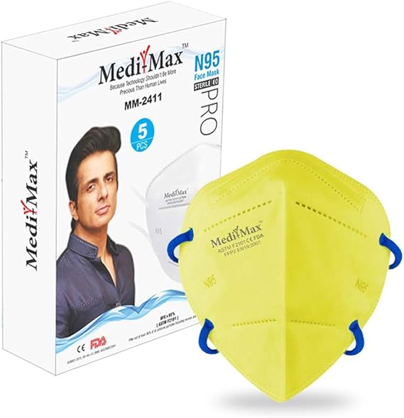 Medi-Max Face Mask Pro Sterile Protection Ultra Comfortable Mask with Head Band Strap