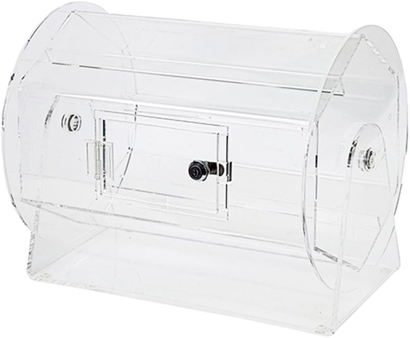 Medium Acrylic Raffle Ticket Drum – Spinning Casino, Bingo, Lottery Drawing by Midway Monsters