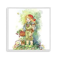 Framed Canvas Wall Art Cartoon Pattern Canvas Prints Home Artwork Decoration for Children's Room,Bedroom - 16x16 inches