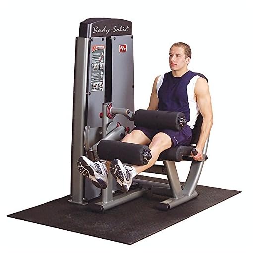 Body-Solid DLEC-SF Pro Clubline Pro Dual Leg Extension and Curl Machine with Self-Adjusting Leg Pad and Adjustable Thigh