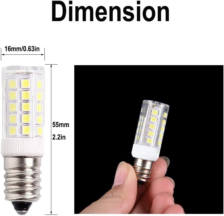 WULUN E14 SES LED Bulb 5 Watt,430lm,6000K Daylight White,50 Watt Replacement,360°Beam Angle,220-240V AC,Non Dimmable - Pack of 10 - Image 3