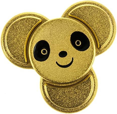 KicksGadget Super-Sonic Metal Spinner Fidget ADHD ADD Focus Toy; Relieves Stress and Anxiety (Panda Gold)