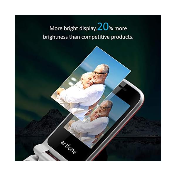 artfone-C10-Big-Button-Mobile-Phone-for-Elderly-Senior-Flip-Mobile-Phone-Dual-SIM-Unlocked-Card-with-24-Large-Screen-SOS-Button-Talking-Numbers-FM-Radio-Torch-and-Charging-Cradle-Red artfone C10 Big Button Mobile Phone for Elderly, Senior Flip Mobile Phone Dual SIM Unlocked Card with 2.4" Large Screen | SOS Button | Talking Numbers | FM Radio | Torch and Charging Cradle (Red)