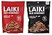 Laiki Gluten Free Non-GMO Rice Crackers 2 Flavor Variety Bundle: (1) Red Rice Crackers, and (1) Black Rice Crackers, 3.53 Oz Ea (2 Bags)