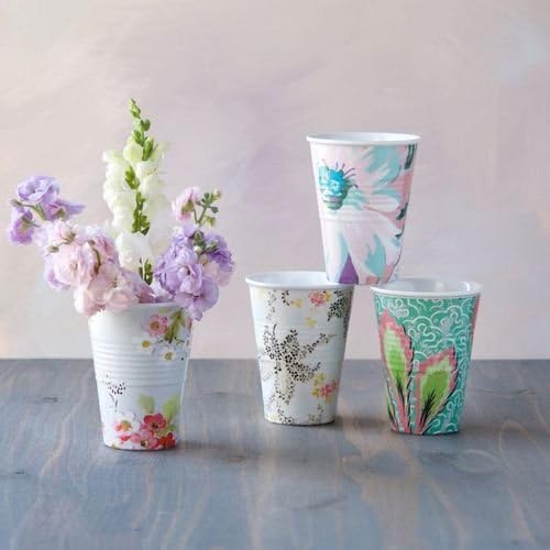 Paris Flea Market Fabrics 12 ounce Melamine Cups- Set of Four