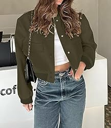 Modegal Women's Varsity Bomber Jackets Long Sleeve