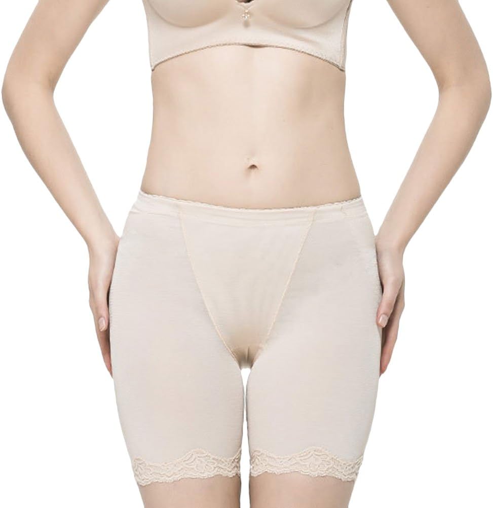 Zhhlinyuan Women's Comfortable Fake Hip Pad Silicone Slimming Body Pants Abdomen Tummy Beautify Female