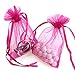 Akstore 100PCS 4x6 (10x15cm) Drawstring Organza Jewelry Favor Pouches Wedding Party Festival Gift Bags Candy Bags (Rose)