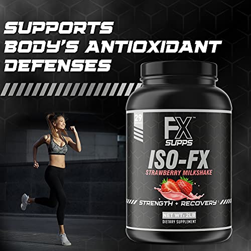 FX SUPPS ISOFX 100 Isolate Whey Protein Powder (Strawberry) Ideal