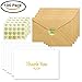 100 Thank You Cards Box Set With Gold Foil Embossed Designs | 4 x 6 Inches, Bulk Blank Note Cards With Envelopes and Gold Stickers | Perfect For Wedding, Bridal Shower, Baby Shower, and Business White