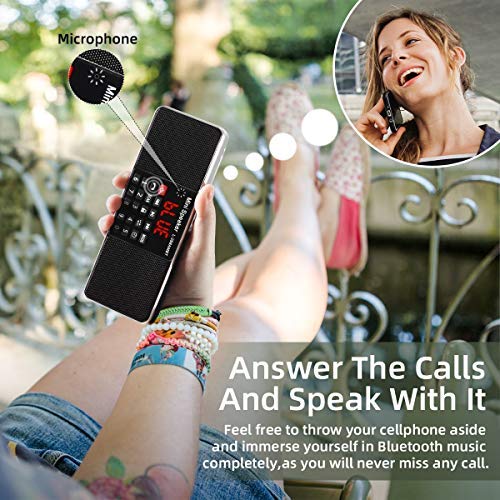 PRUNUS J288 Portable Radio AM FM Radio with Bluetooth Speaker, Sleep