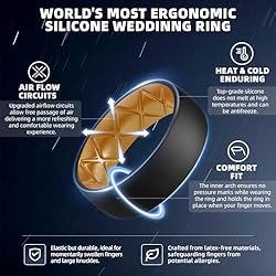 Egnaro Silicone Ring Men 1/4/6/7 Multipack of