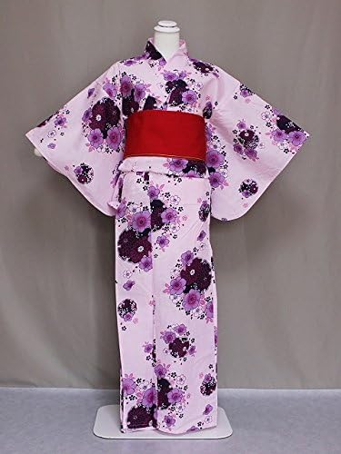 Amazon 女 ゆかた 仕上がり浴衣 女性用仕立済浴衣 ピンク色のゆかた X8760 01 浴衣 通販