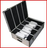 MegaDisc 1000 Cd DVD Silver Aluminum Hard Case for Media Storage Holder w/Hanger Sleeves