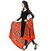 Banjara Women's Cotton Stoles & Dupattas Kutchi Chakachak Free Size Tangy Orange
