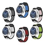 Hagibis Compatible Samsung Galaxy Watch 46mm Band/Samsung Gear S3 Frontier/Samsung Gear S3 Classic Watch Band, 22mm Replacement Silicon Band (6 Colors)