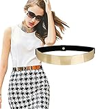 ALAIX Fashion Womens Gold Mirror Stretch Slim Simple Waist Belt