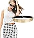 ALAIX Fashion Womens Gold Mirror Stretch Waist Dress Belt