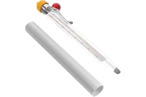 Lurrose Household Candy Deep Fry Thermometer Glass Hanging Kitchen Baking Food Thermometer with Pen Clip
