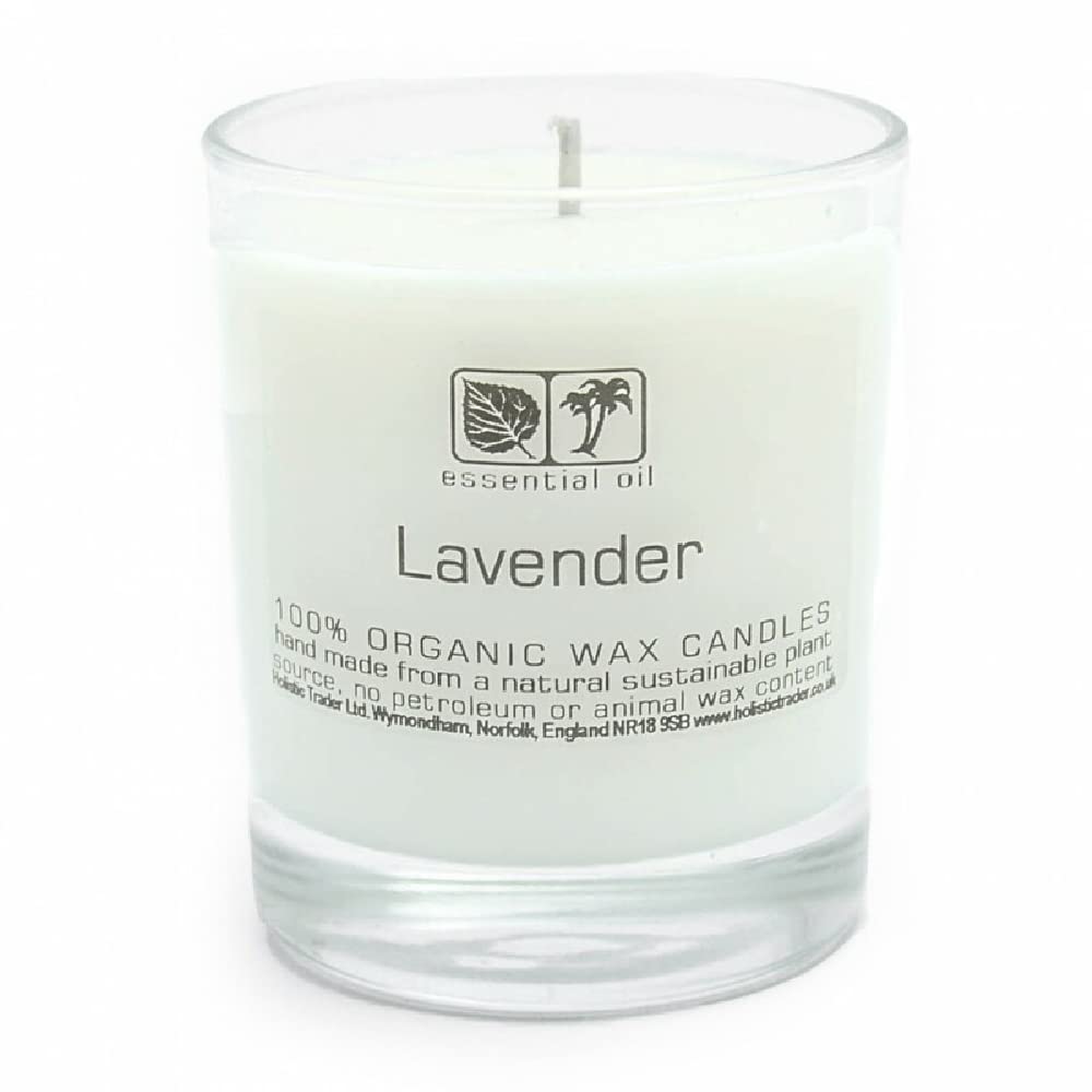 Lavender Aromatherapy Votive Candle (Large, 40-50 Hours) - 100% Plant Wax