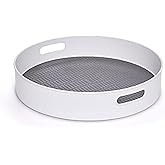 Copco Under-Sink Pantry and Cabinet Organizer, 18-Inch, Revolving Storage Solution, White and Gray