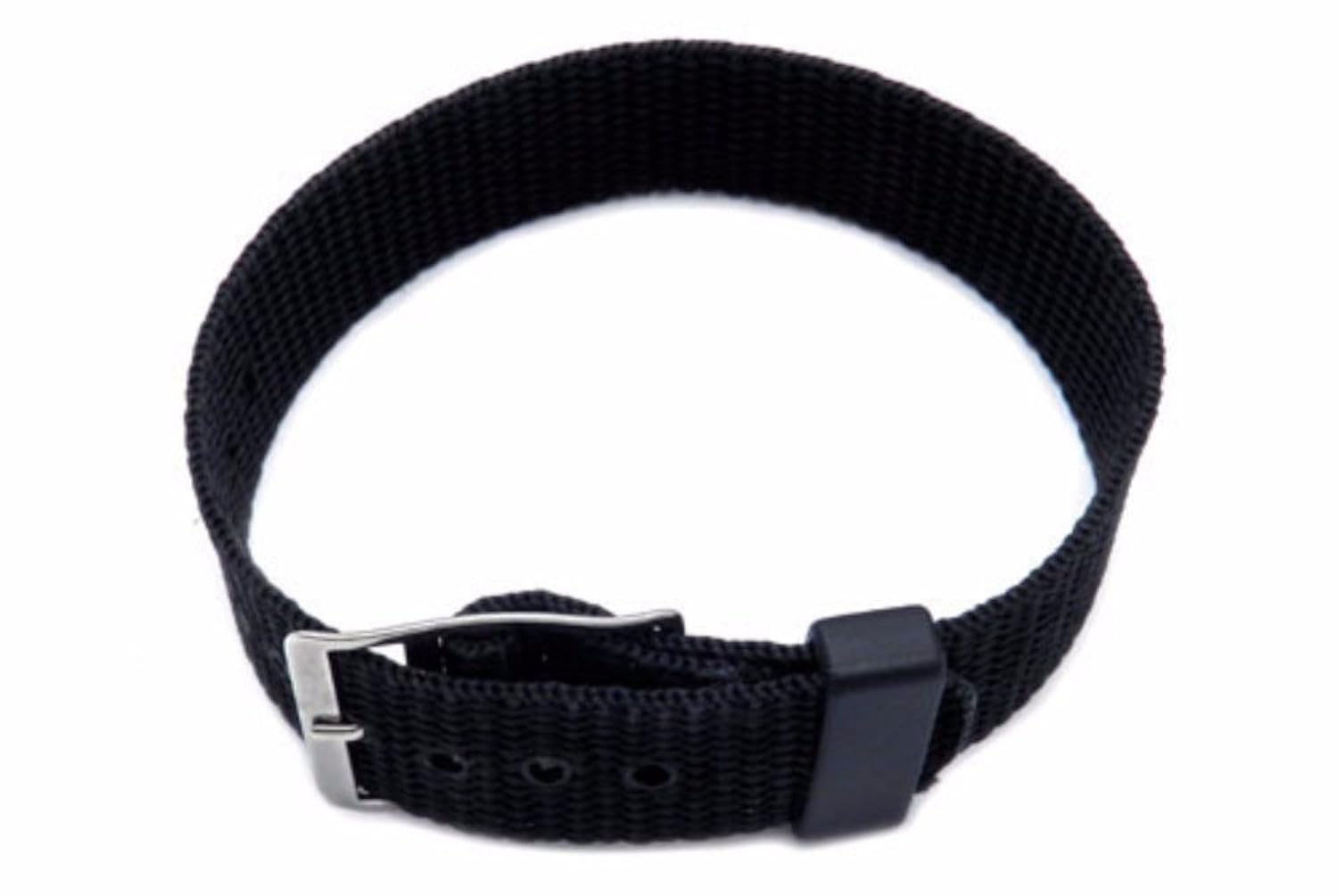 人気ブランドを 12 Mmブラックone Piece Slip Thruナイロンスポーツ腕時計バンドストラップ B01n965pne Alyneas Com