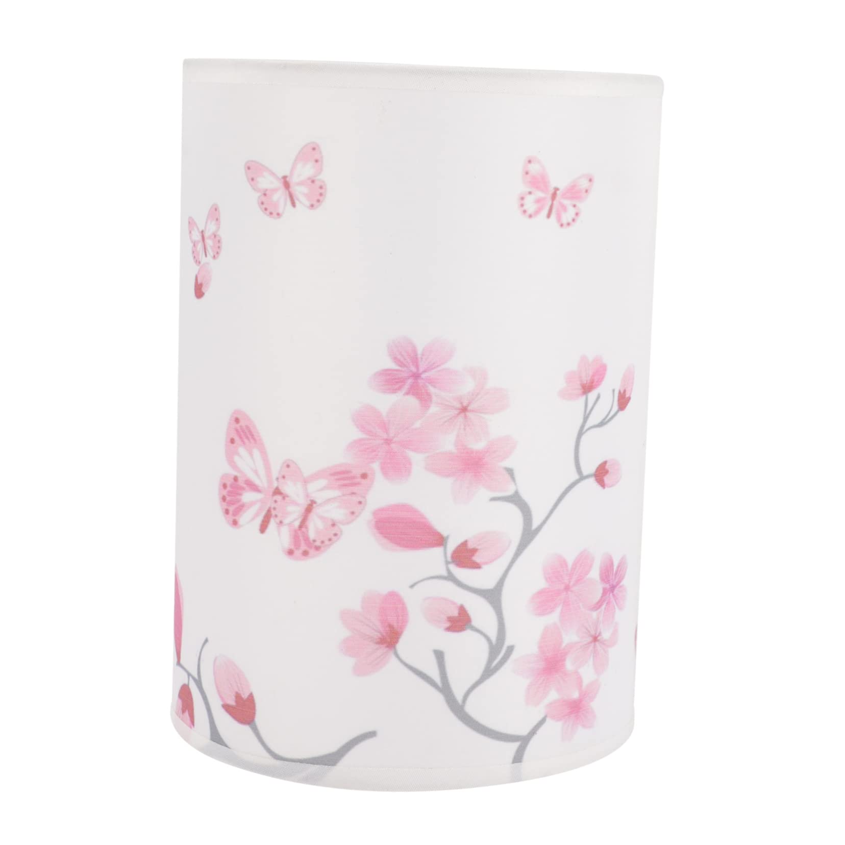 CAXUSD Small Pink Blossom Lampshade Cloth Cover for E14 E27 Base Indoor Table Lamp Light Shade Bedroom Desk Lamp Shade