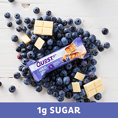 Quest Nutrition Blueberry Cobbler Hero Protein Bar, Low Carb, Gluten