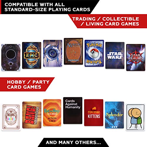 Quiver Time TCG Standard Size Cards Bundle 80+ Black Deck Block with Double Dividers + 100