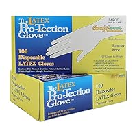 (Pack of 2) Comfitwear - Disposable Latex Gloves - Powder Free - Size Extra Large - 100 Count Per Box