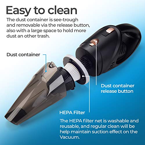 GN Handheld Car Vacuum Cleaner 12v Portable Cordless Vacuum with