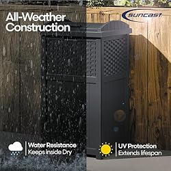 Suncast 33 Gallon Wicker-Style Hideaway Trash Can