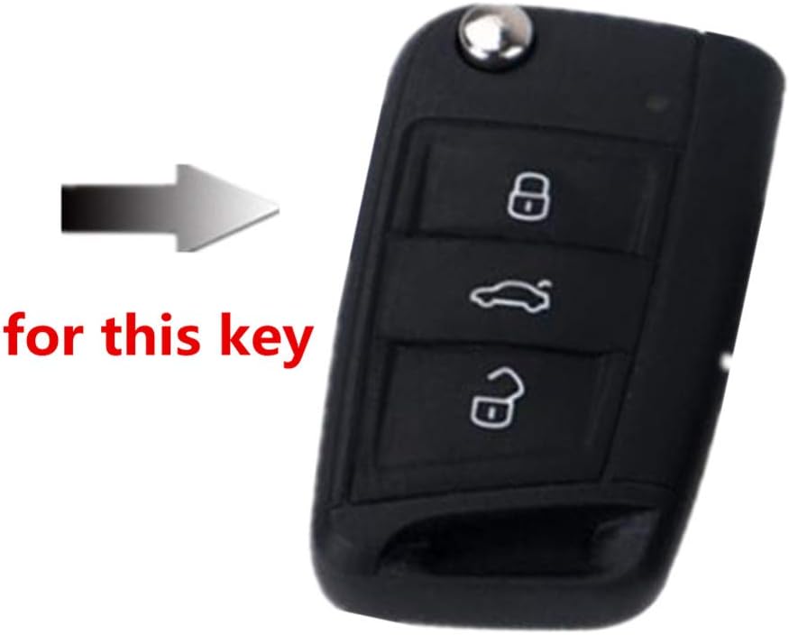Car Key Cover Case Carbon Fiber Pattern Soft Silicone for Volkswagen Golf 7 GTI GTD GTE MK7 Polo Skoda Octavia A7 Seat Leon Ibiza Touran Lingdu 3 Buttons Smart Key - Image 3