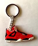 Air Jordan 4/IV Retro Toro Bravo Red Sneakers Shoes 2D Keychain Keyring