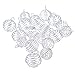Outus 20 Pieces Spiral Bead Cages Pendants Findings Silver Plated for Jewelry Making, 2 Sizes