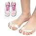 Toe Separators Set - 1 Pair, Toes Alignment Socks, Gel Toe Spacers Toe Stretchers, Instant Therapeutic Bunion Relief for Women and Men (White)